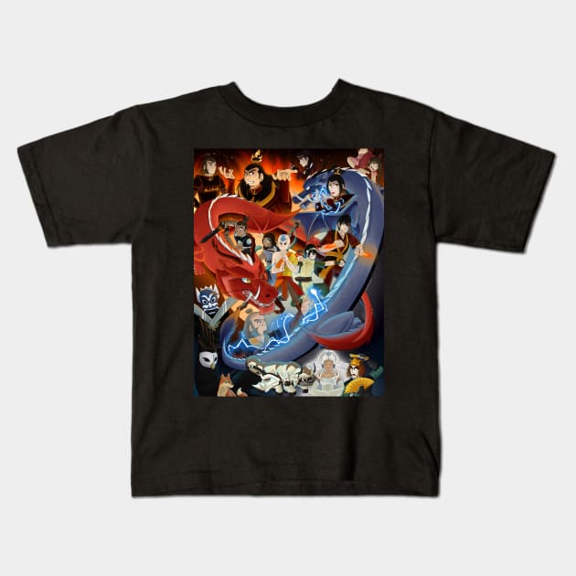 Avatar the Last Airbender Kids T-Shirt by KumoriDragon